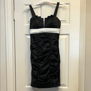 Ruby Rox Black Satin Cocktail Dress 3